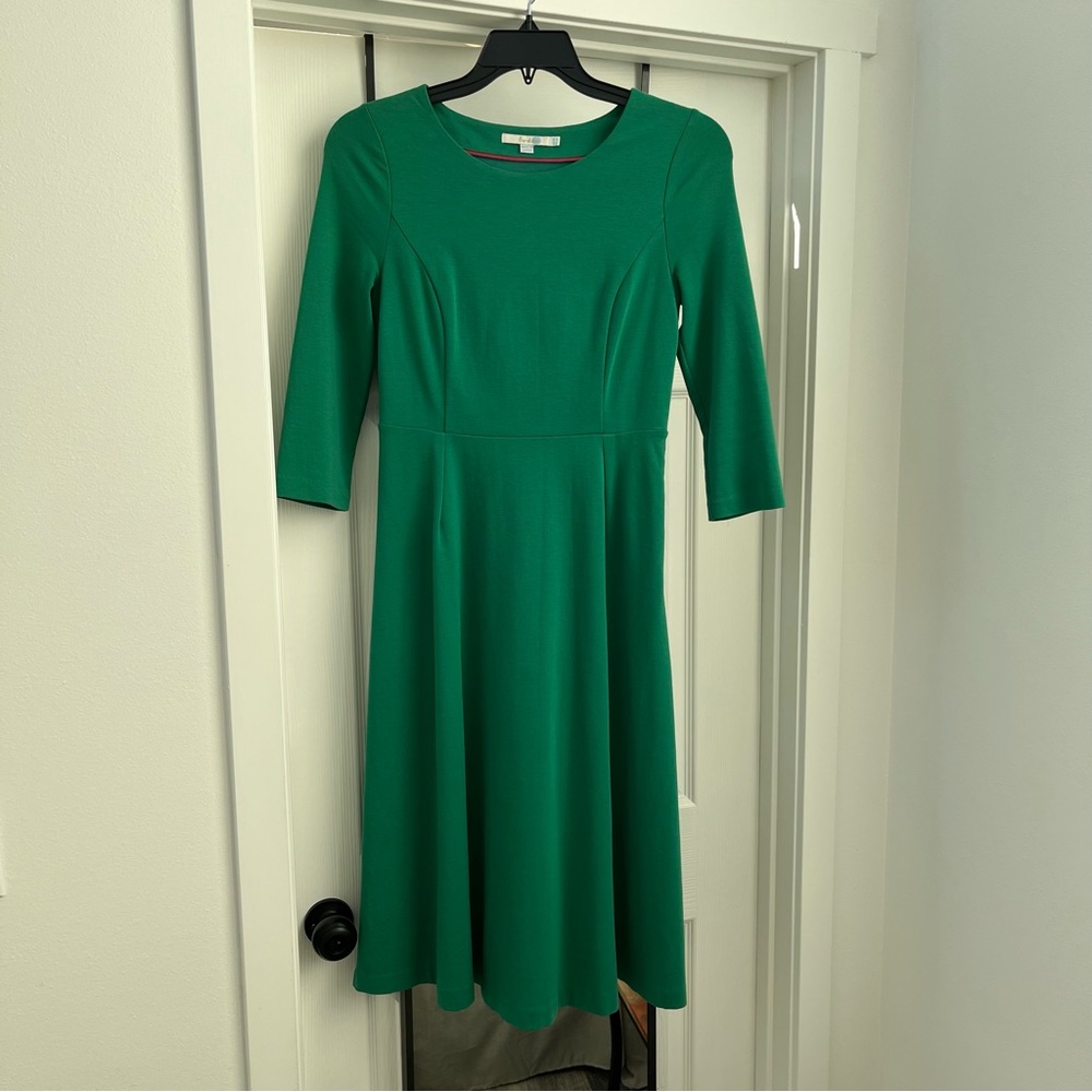 Boden Ponte Midi Dress • Size 6L • Green